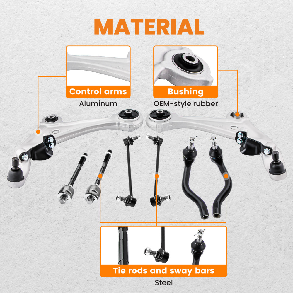 8pcs Front Suspension Kit Lower Control Arms compatible for Nissan Altima 2007-2012 3.5L