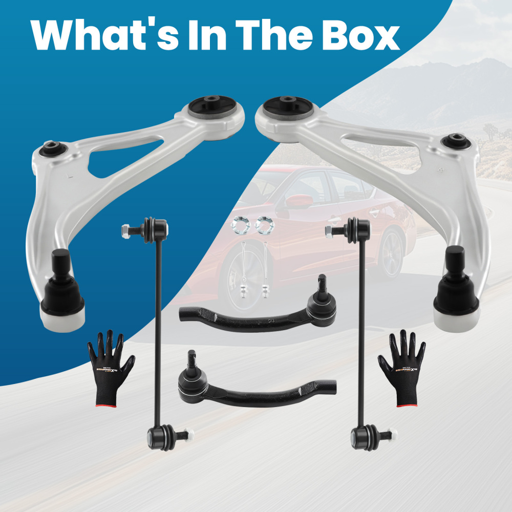 Front Suspension Kit Control Arm compatible for Nissan Altima 13-18 Maxima 16-23 w/ Gloves