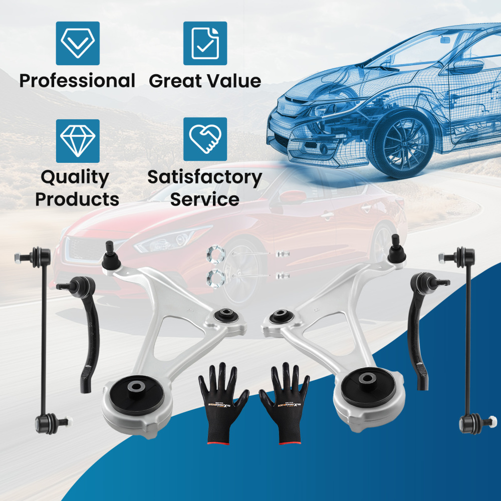 Front Suspension Kit Control Arm compatible for Nissan Altima 13-18 Maxima 16-23 w/ Gloves