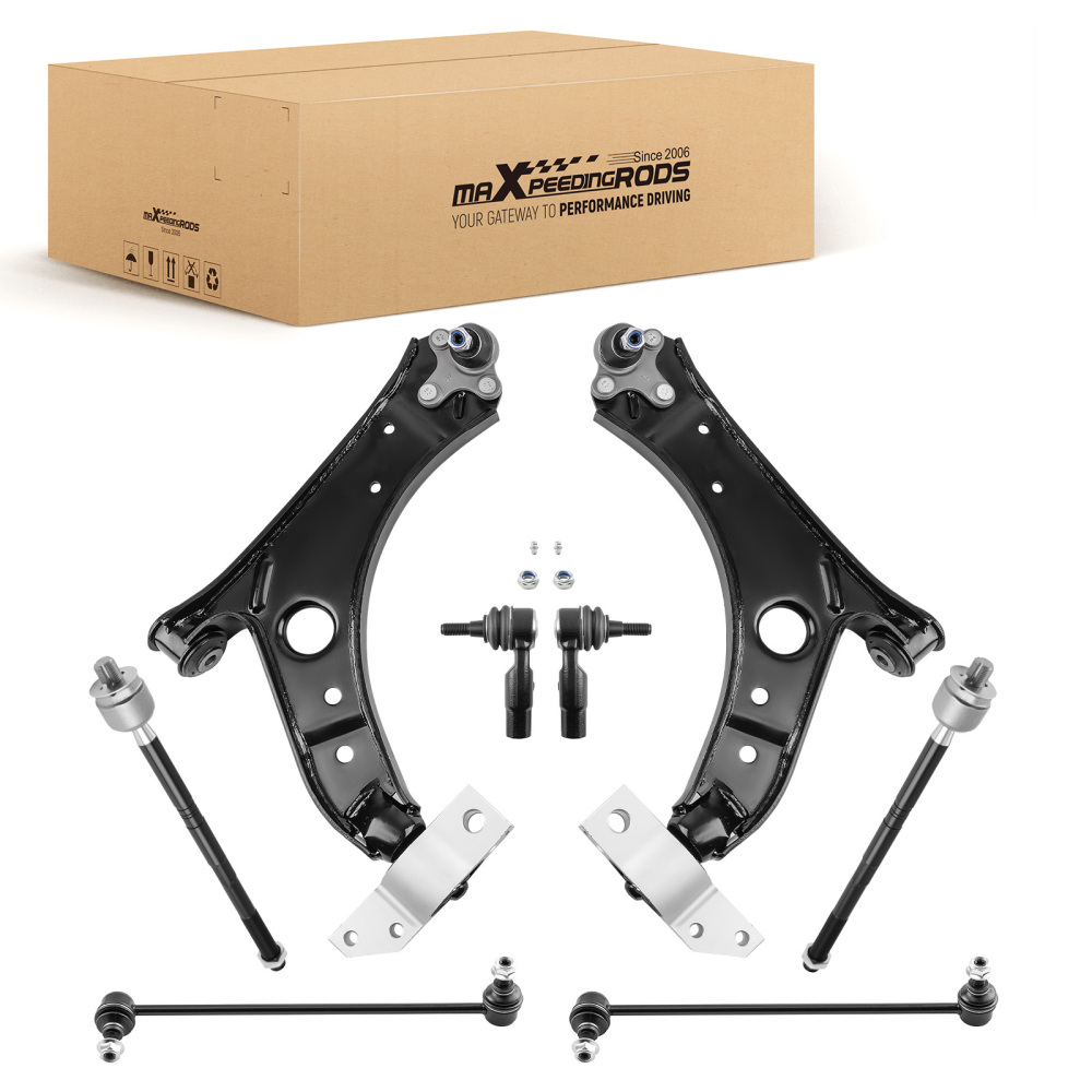 Front Lower Control Arms Tie Rod Sway Bar Link for Jetta compatible for Golf Eos GTI A3 Quattro
