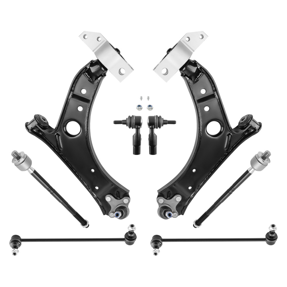 Front Lower Control Arms Tie Rod Sway Bar Link for Jetta compatible for Golf Eos GTI A3 Quattro
