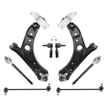 Front Lower Control Arms Tie Rod Sway Bar Link for Jetta compatible for Golf Eos GTI A3 Quattro