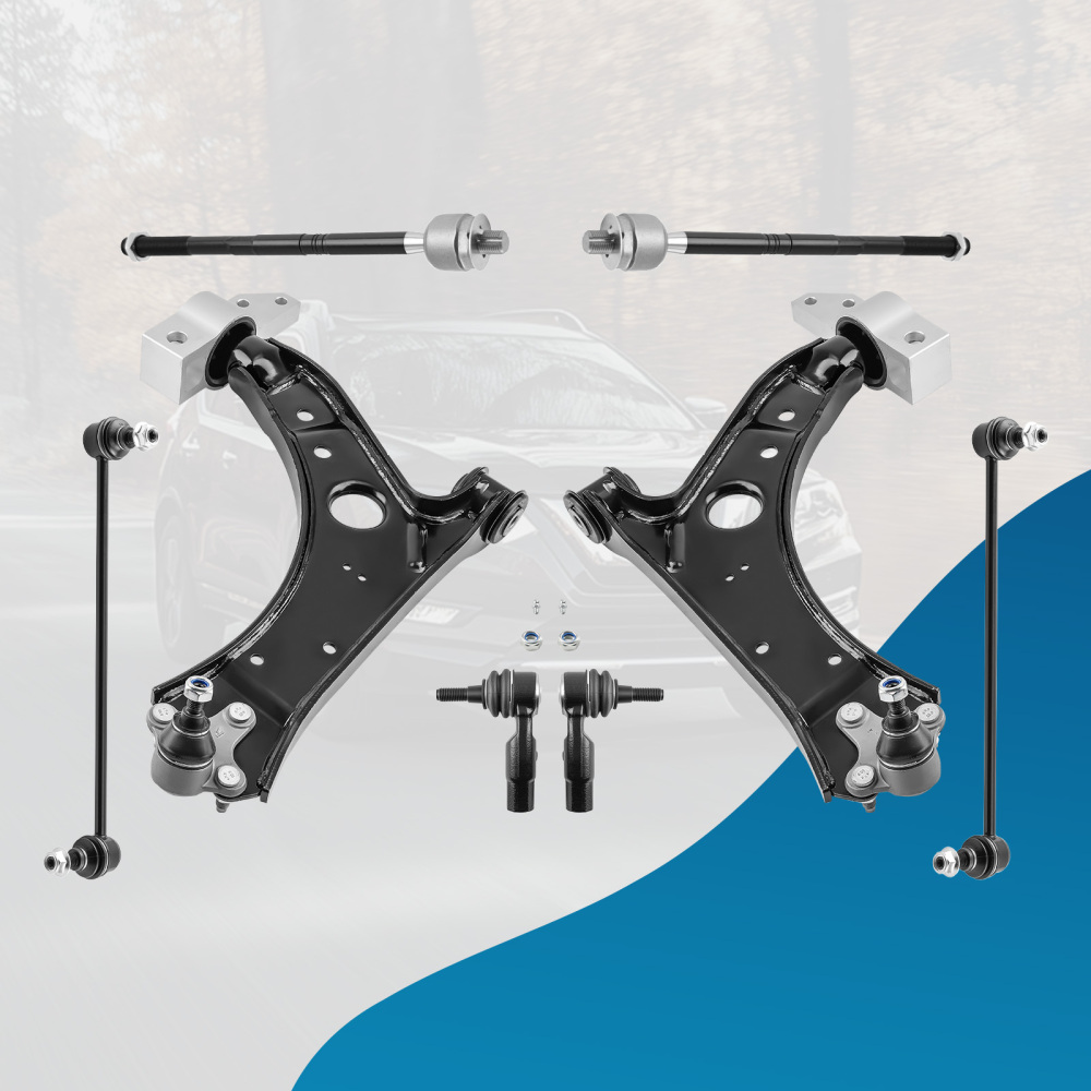 Front Lower Control Arms Tie Rod Sway Bar Link for Jetta compatible for Golf Eos GTI A3 Quattro