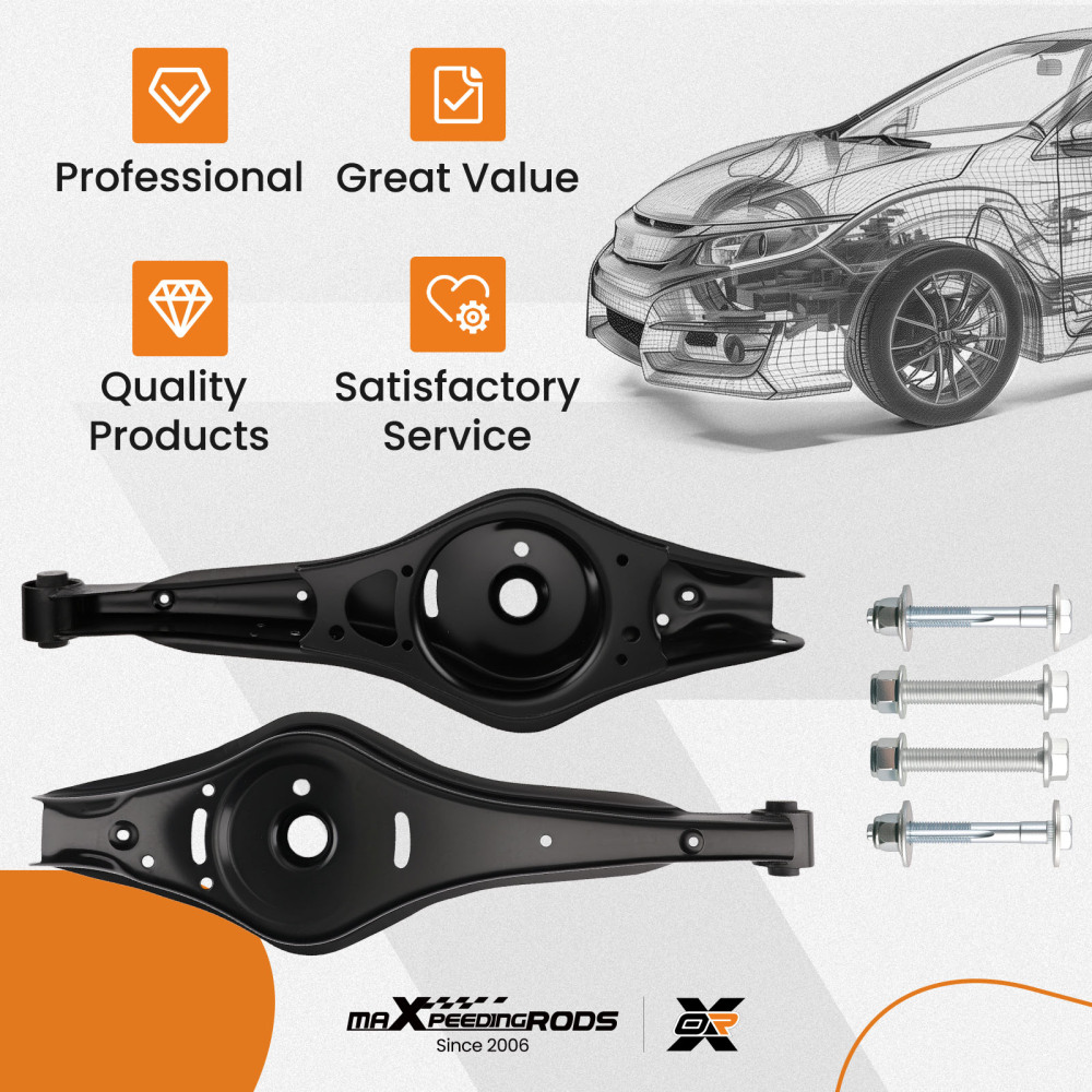 BRACCIO DI CONTROLLO POSTERIORE INFERIORE compatibile per VW GOLF 5 6 PASSAT TOURAN compatibile per AUDI A3