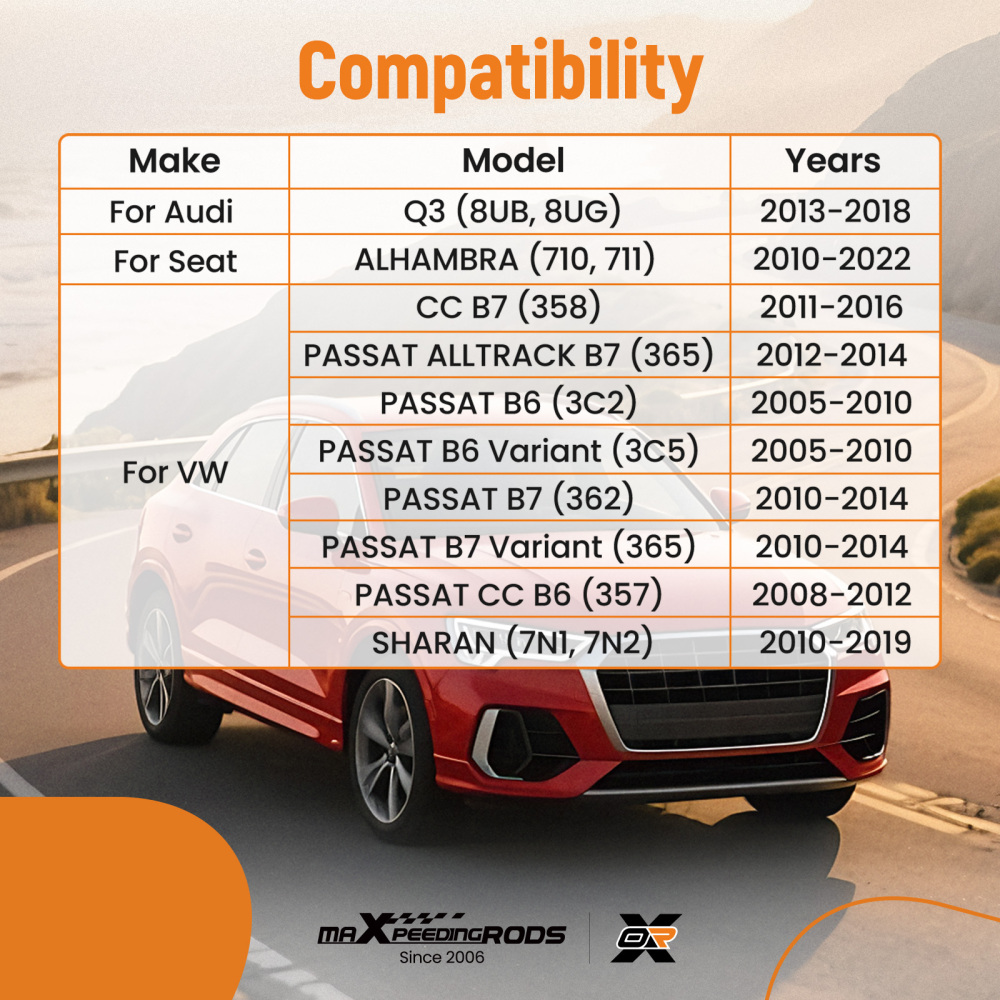 SET DI 10 BRACCI DI CONTROLLO ANTERIORI compatibile per AUDI Q3 8UB compatibile per VW PASSAT CC SHARAN compatibile per SEAT