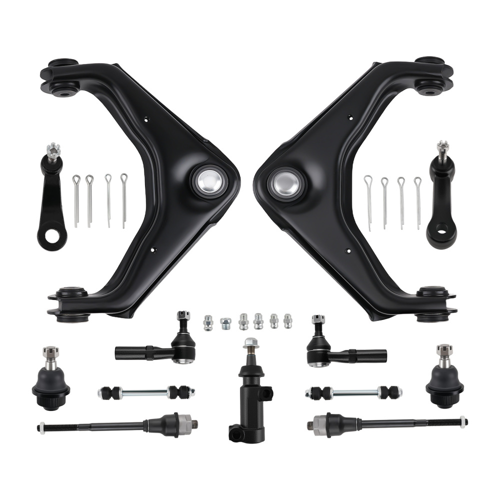 13x Front Upper Control Arms Tierods compatible for Chevy Silverado GMC Sierra 3500 2500 HD