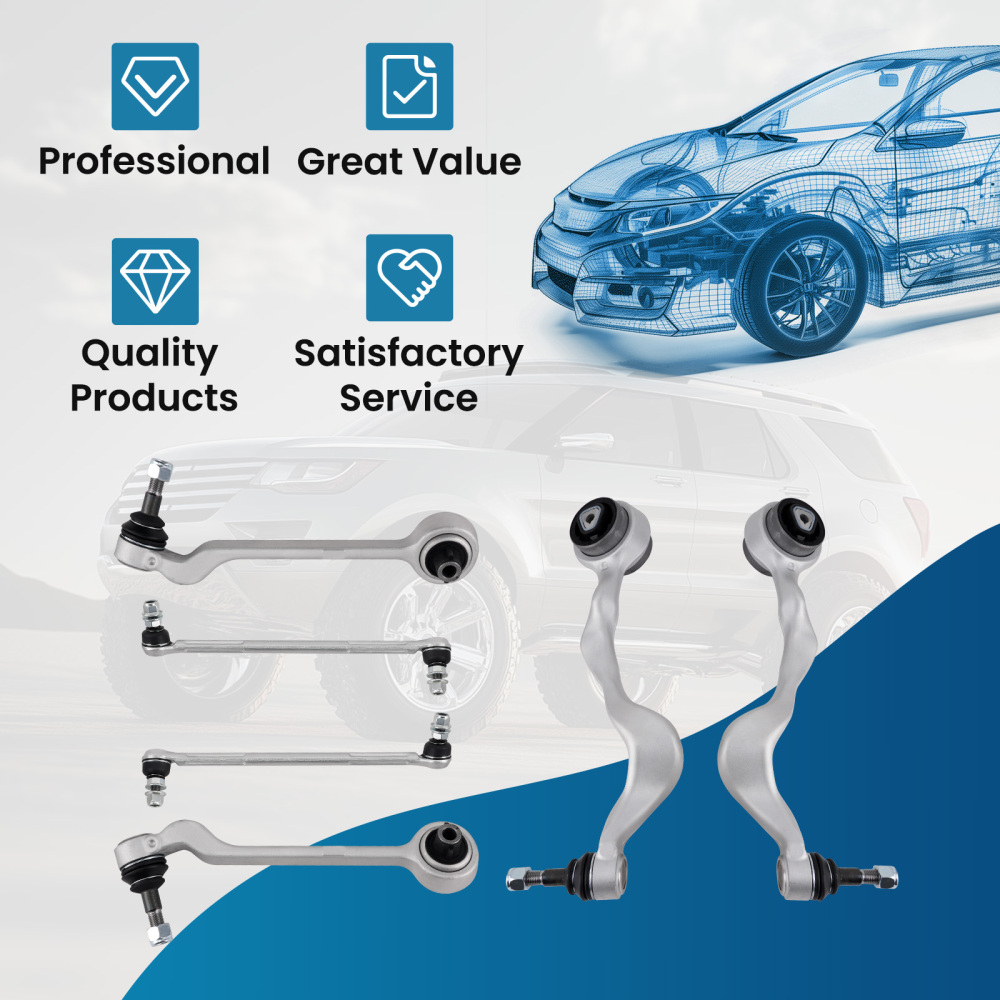 Compatibile per BMW Serie 3 E90 E91 E92 E93 Kit bracci di controllo aste sospensione anteriore