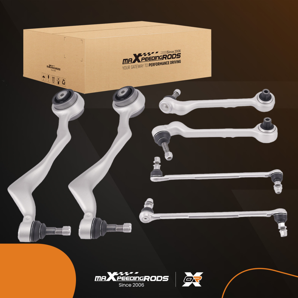 Front Suspension Control Arm + Drop Link Kit compatible for BMW 3 Series E90 E91 E92 E93