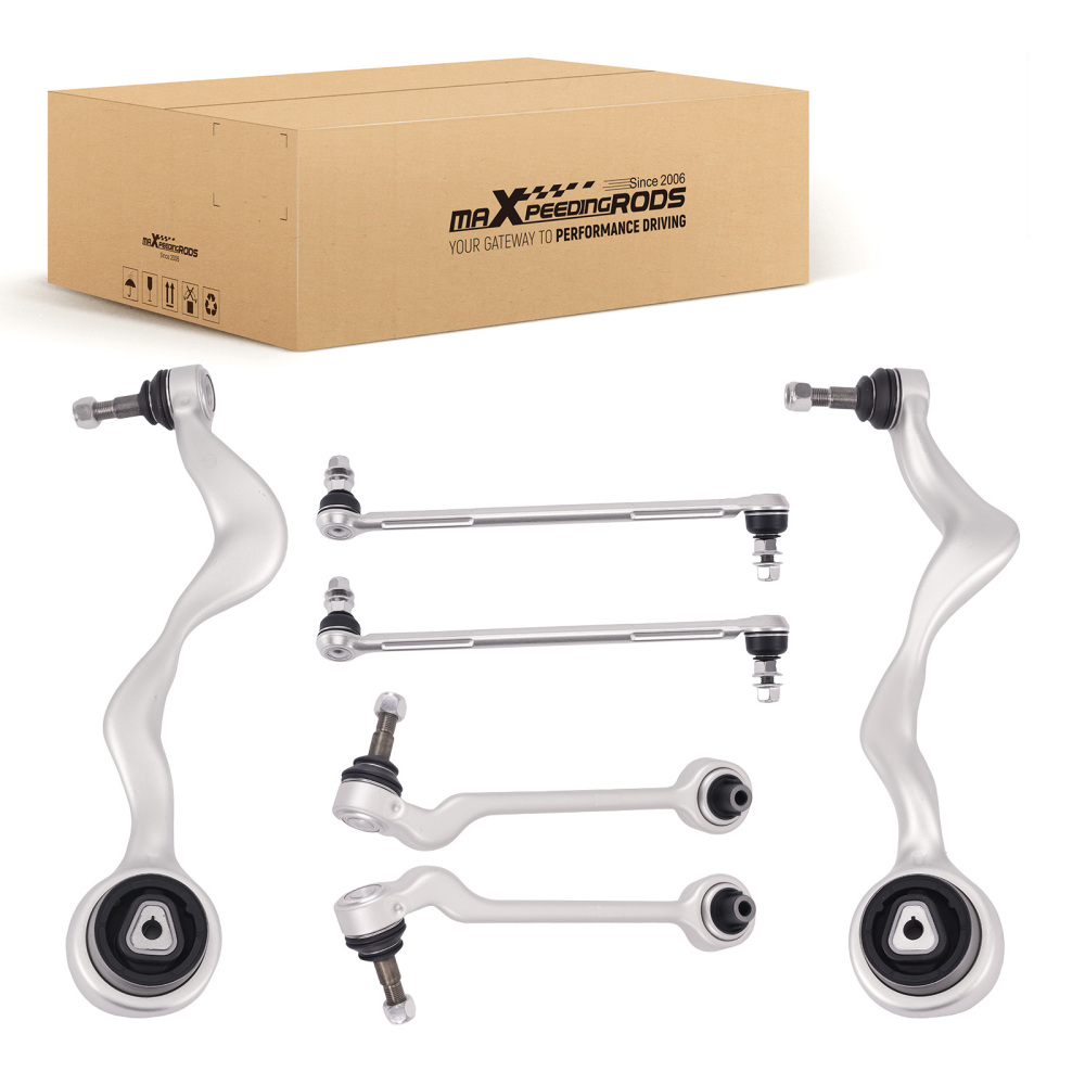 Front Suspension Control Arm + Drop Link Kit compatible for BMW 3 Series E90 E91 E92 E93