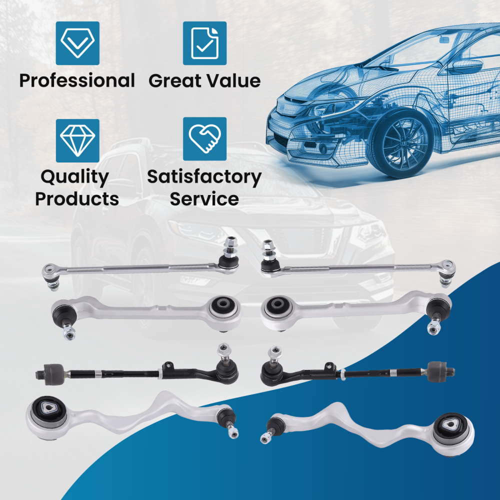 8pcs avant Bras de Suspension Triangle Track Control Kit compatible pour BMW 1 3 E87 E90