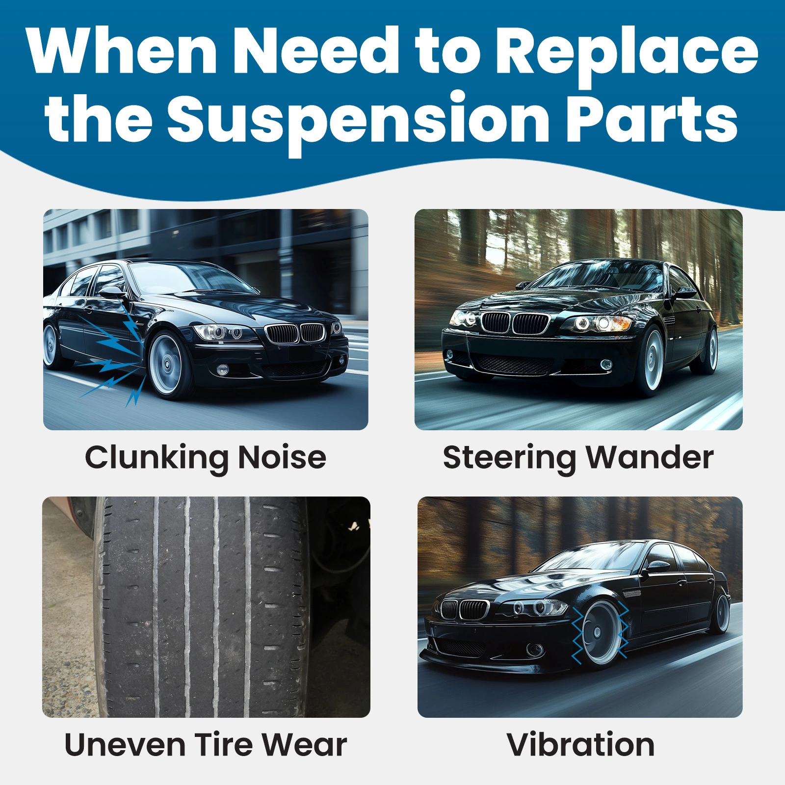 Kit 4 Bras Avant + Tirants Pour BMW 1 Série E81/E87 - Compatible Références OE - Neuf