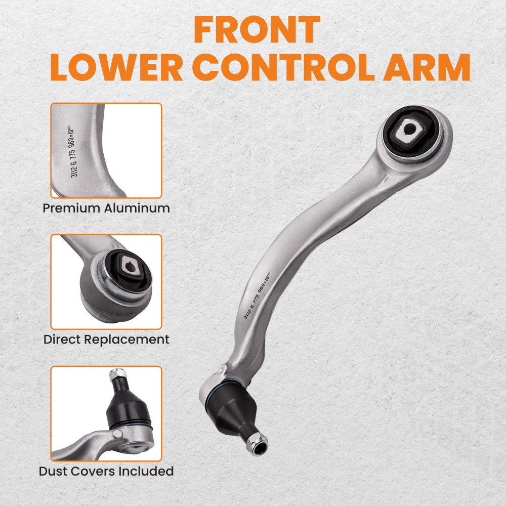 New L+R Front Lower Control Arm compatible for BMW 5GT 535i 550i F01 F02 740i 750i 760Li suspension arms