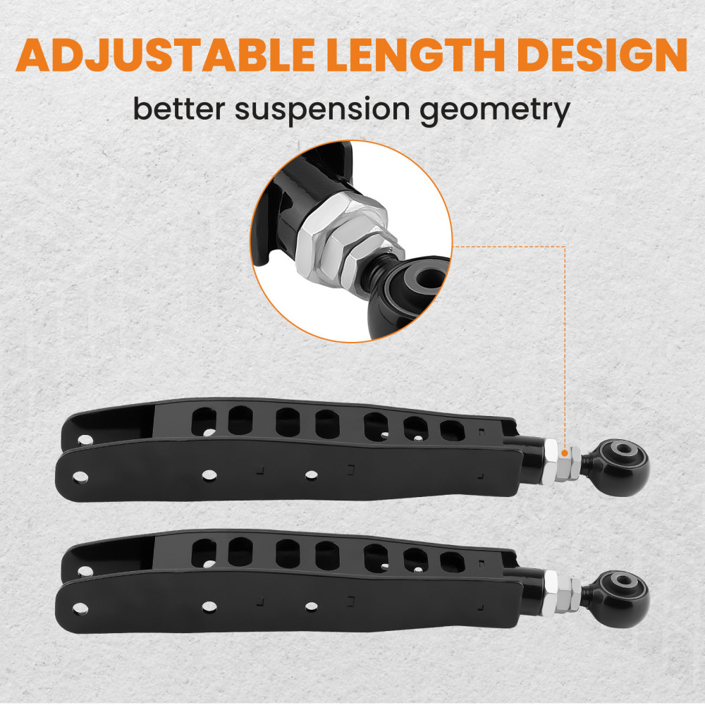 2pcs Adjustable Rear Lower Control Arms compatible for Subaru BRZ compatible for SCION FR-S 13-2022