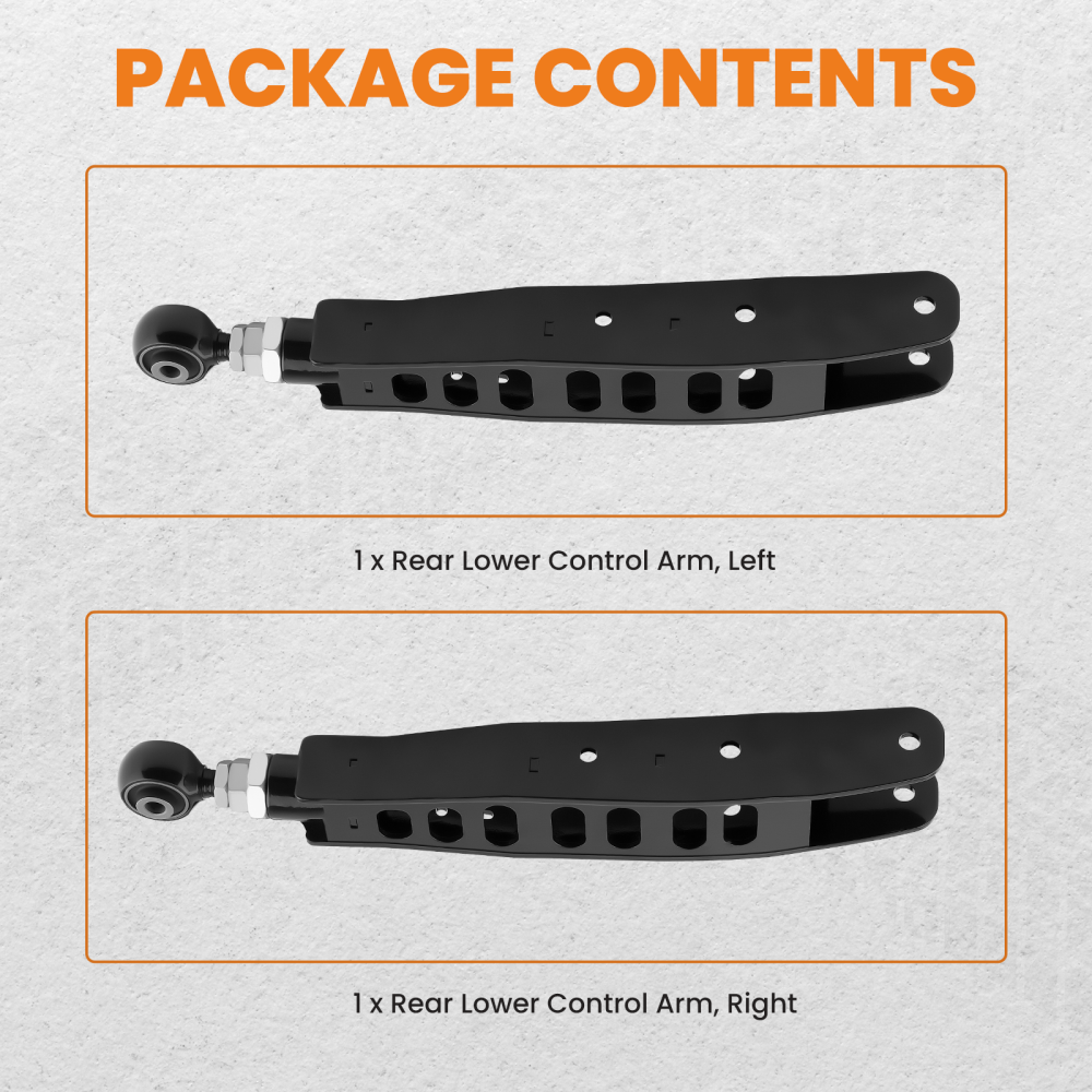 2pcs Adjustable Rear Lower Control Arms compatible for Subaru BRZ compatible for SCION FR-S 13-2022