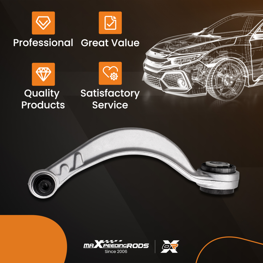 Front Suspension Lower Wishbone Track Control Curved Arm compatible for Jaguar S Type XF XJ