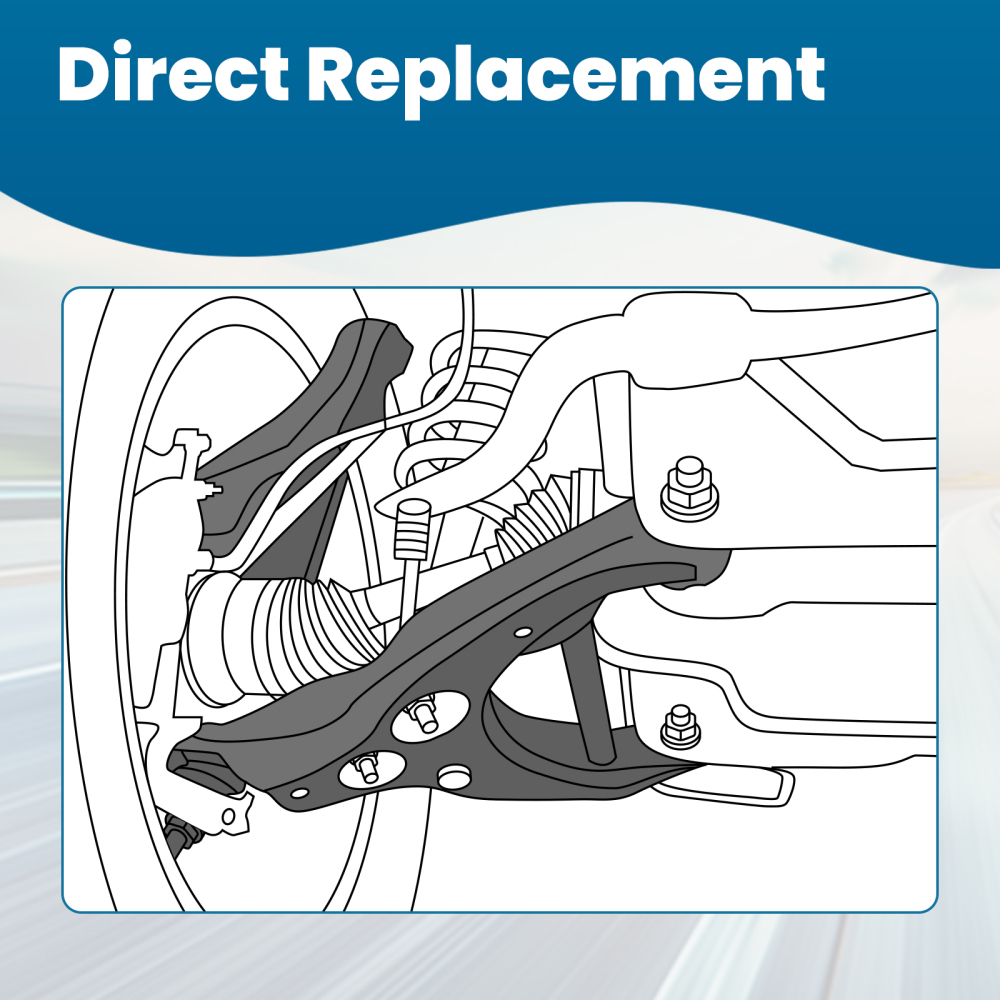 Front Suspension Lower Wishbone Track Bar Control Arms Curved compatible for Jaguar S-Type suspension arms