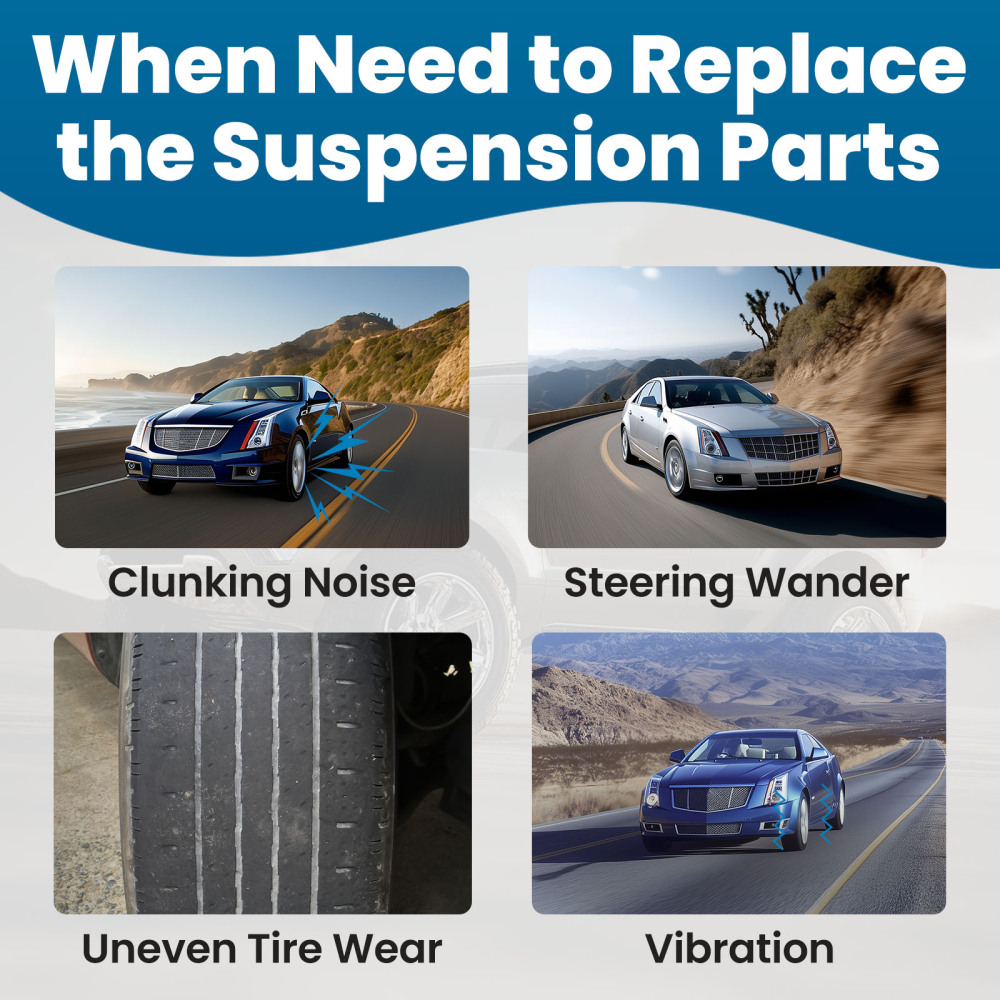 Front UpperLower Control Arm Ball Joint Assembly for 2008-14 compatible for Cadillac CTS RWD