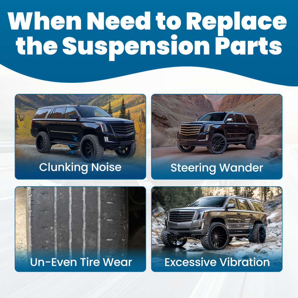 Front Upper Control Arms w/ Ball Joints Tie Rods compatible for Chevy Silverado Sierra 1500