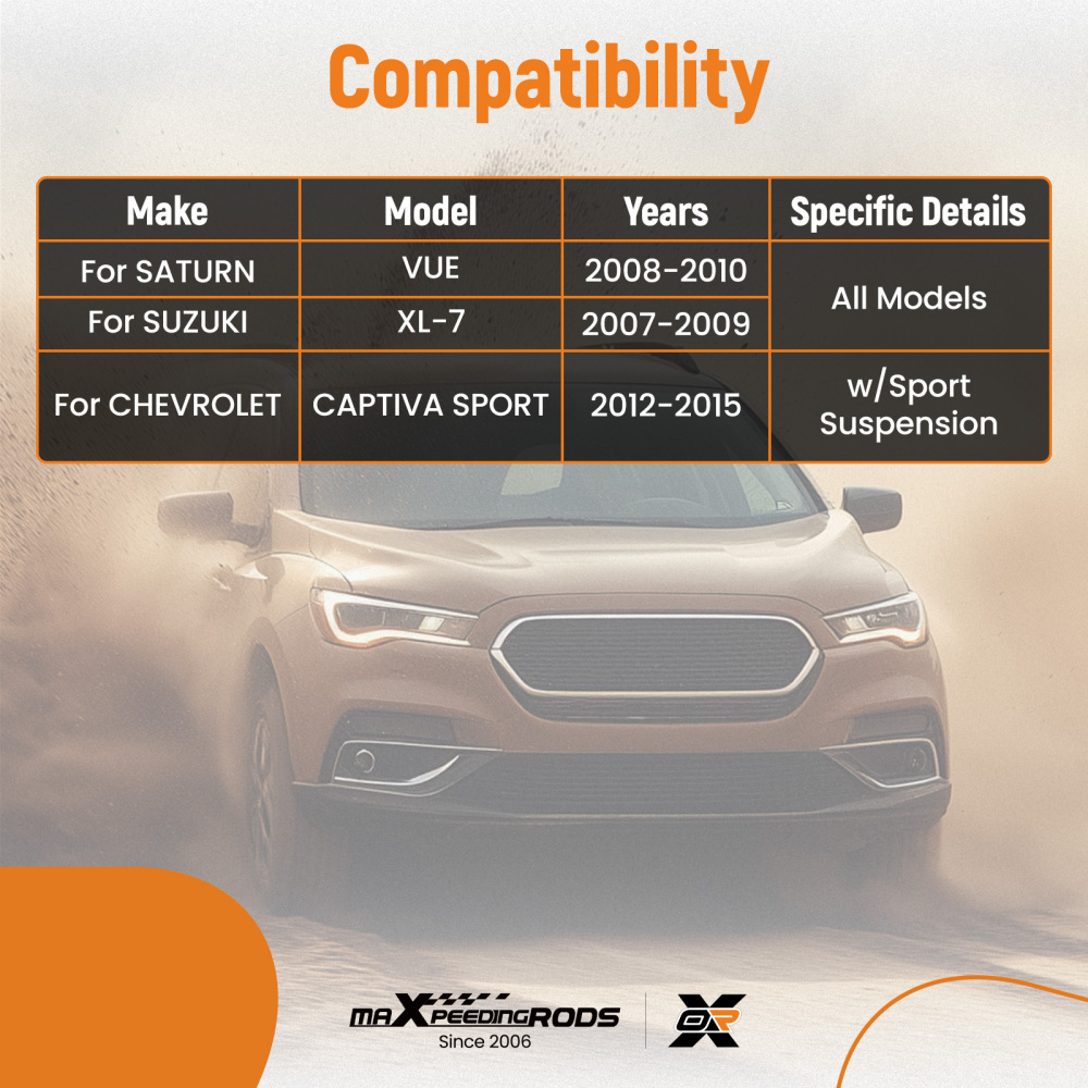 4x Front Lower Control ArmsSway Bar Link for 2008 2009 2010 compatible for Saturn Vue XL-7