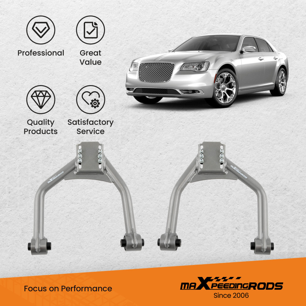 2x Adjustable Front Upper Control Camber Arms Kit compatible for Chrysler 300 2005+ RWD