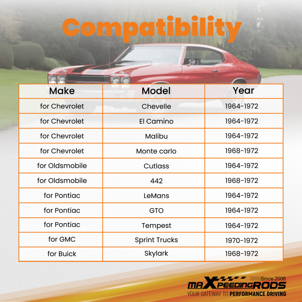 Brazos De Control Tubulares A Body UpperLower compatible para Oldsmobile Cutlass 64-72