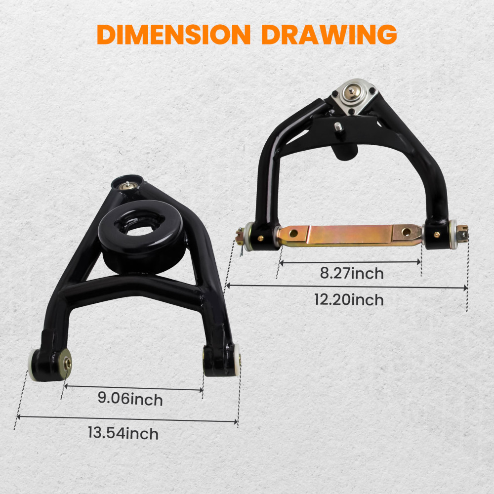 Tubular Heavy Duty Upper Suspension Control Arms Rubber Kits compatible for Chevy Chevelle