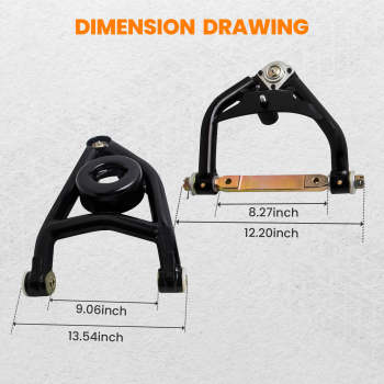 Tubular Heavy Duty Upper Suspension Control Arms Rubber Kits compatible for Chevy Chevelle