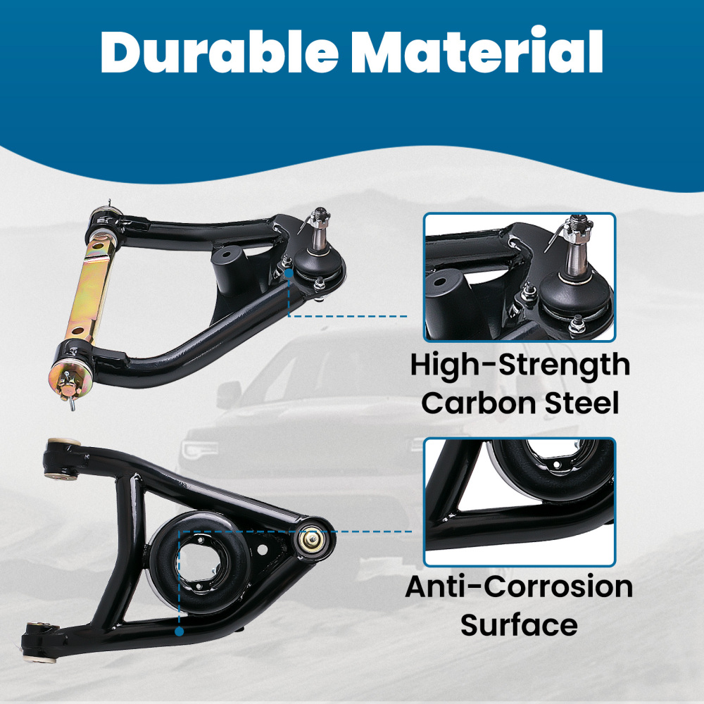Tubular Heavy Duty Upper Suspension Control Arms Rubber Kits compatible for Chevy Chevelle