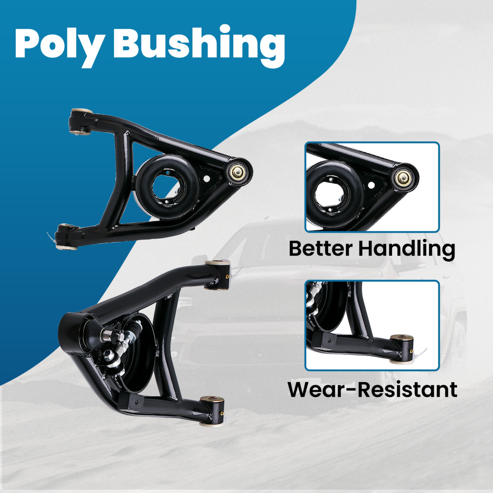 Tubular Heavy Duty Upper Suspension Control Arms Rubber Kits compatible for Chevy Chevelle