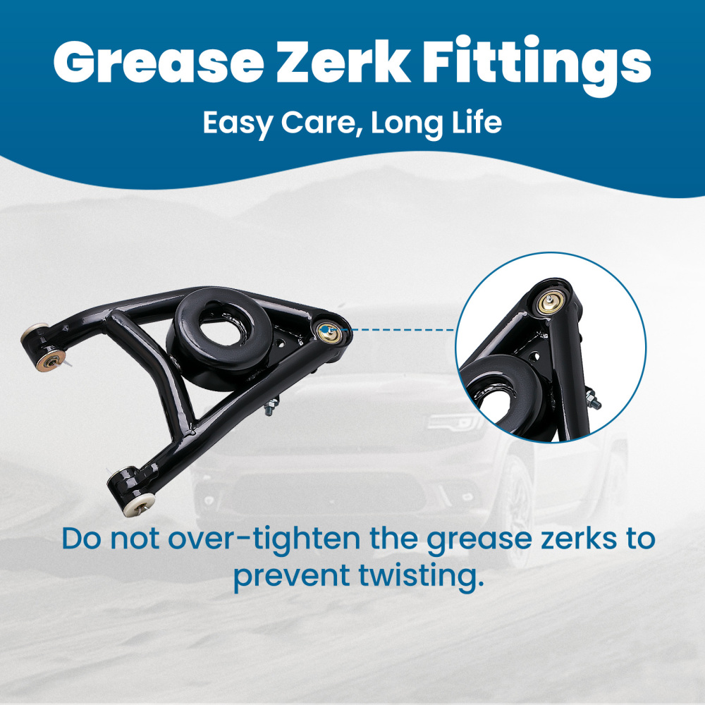 Tubular Heavy Duty Upper Suspension Control Arms Rubber Kits compatible for Chevy Chevelle