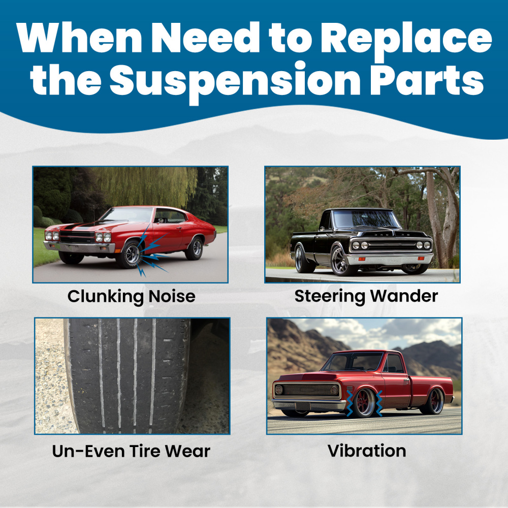 Tubular Heavy Duty Upper Suspension Control Arms Rubber Kits compatible for Chevy Chevelle