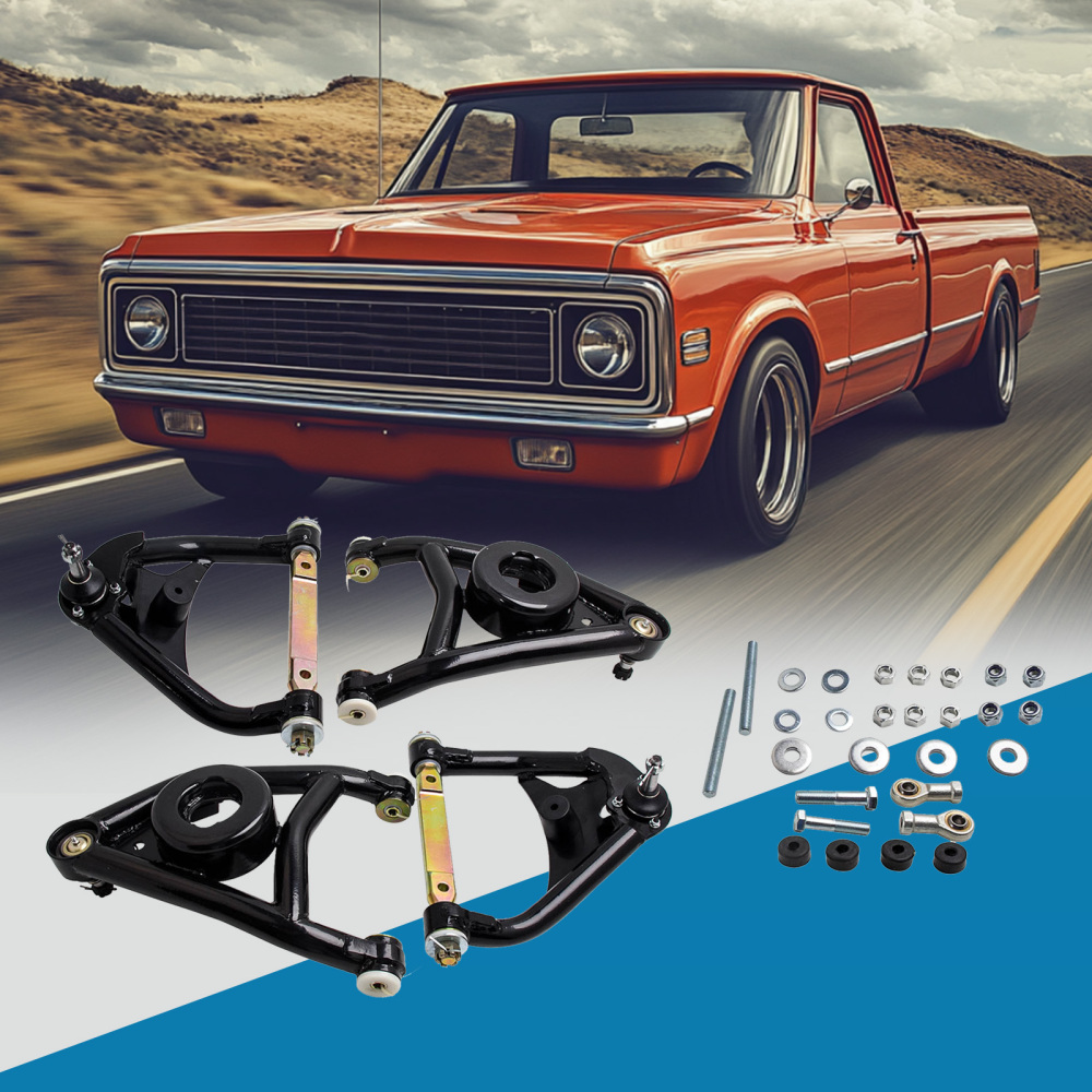 Tubular Heavy Duty Upper Suspension Control Arms Rubber Kits compatible for Chevy Chevelle