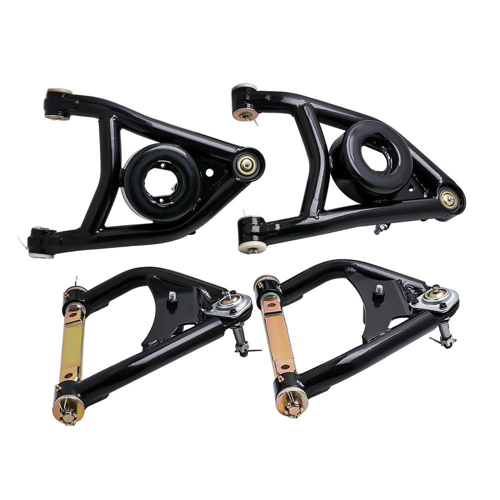 Upper Lower Trailing Control Arms Set for 1967-72 compatible for Chevy Chevelle A Body Tubular