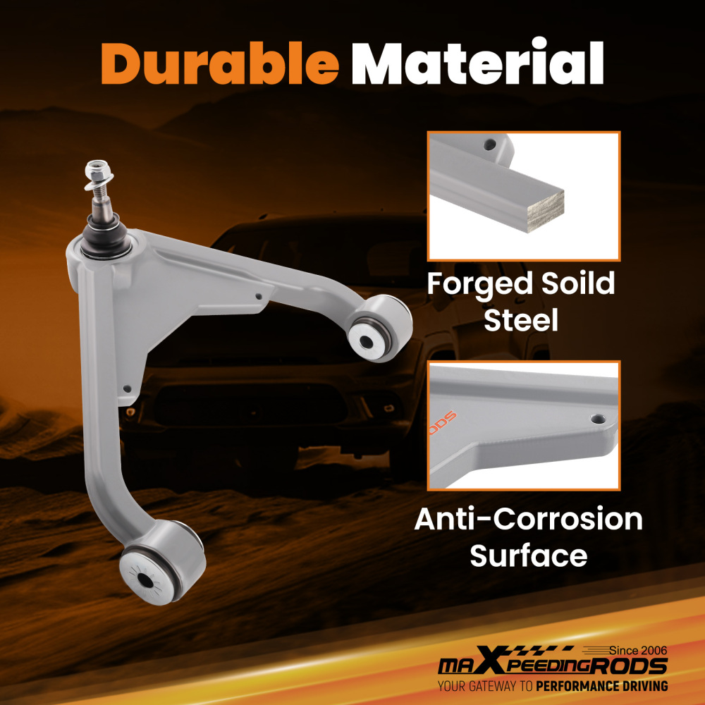 3 Lift Forged Solid Upper Control Arm One-Piece for 2001-2010 compatible for Chevy/GMC 2500 HD