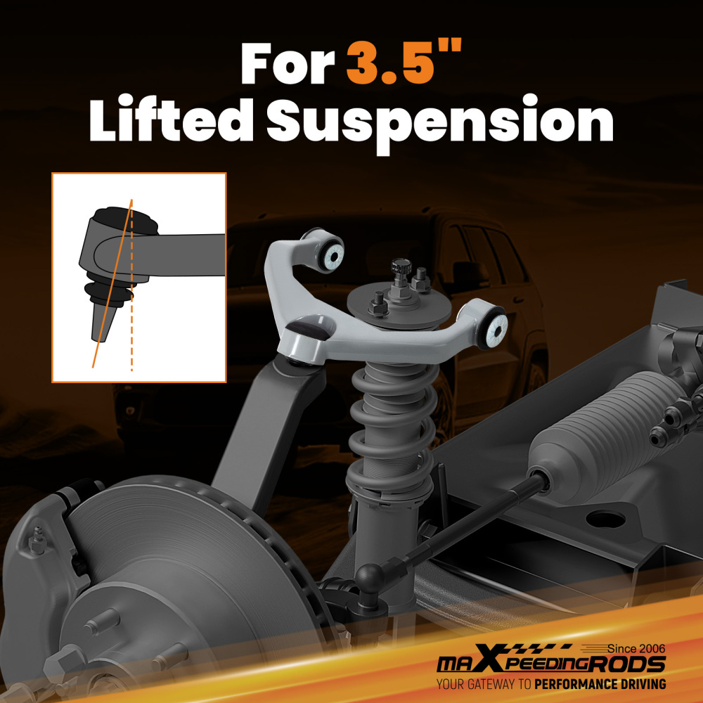 Front Upper Control Arm 3.5 Lift For 2011-19 compatible for Chevy Silverado GMC Sierra 2500 HD