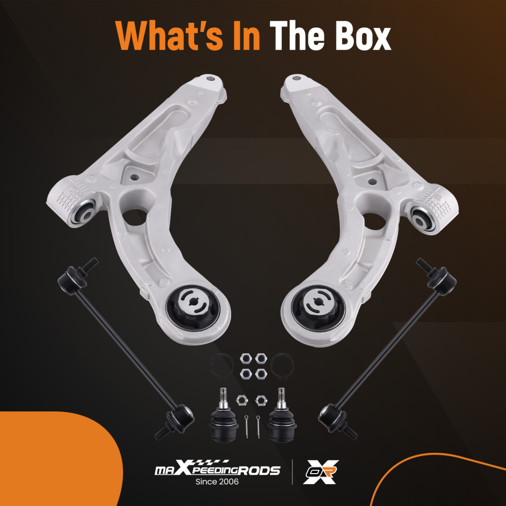 AWD Front Lower Control Arms Ball Joints + Sway Bars for 2014-2018 compatible for Jeep Cherokee