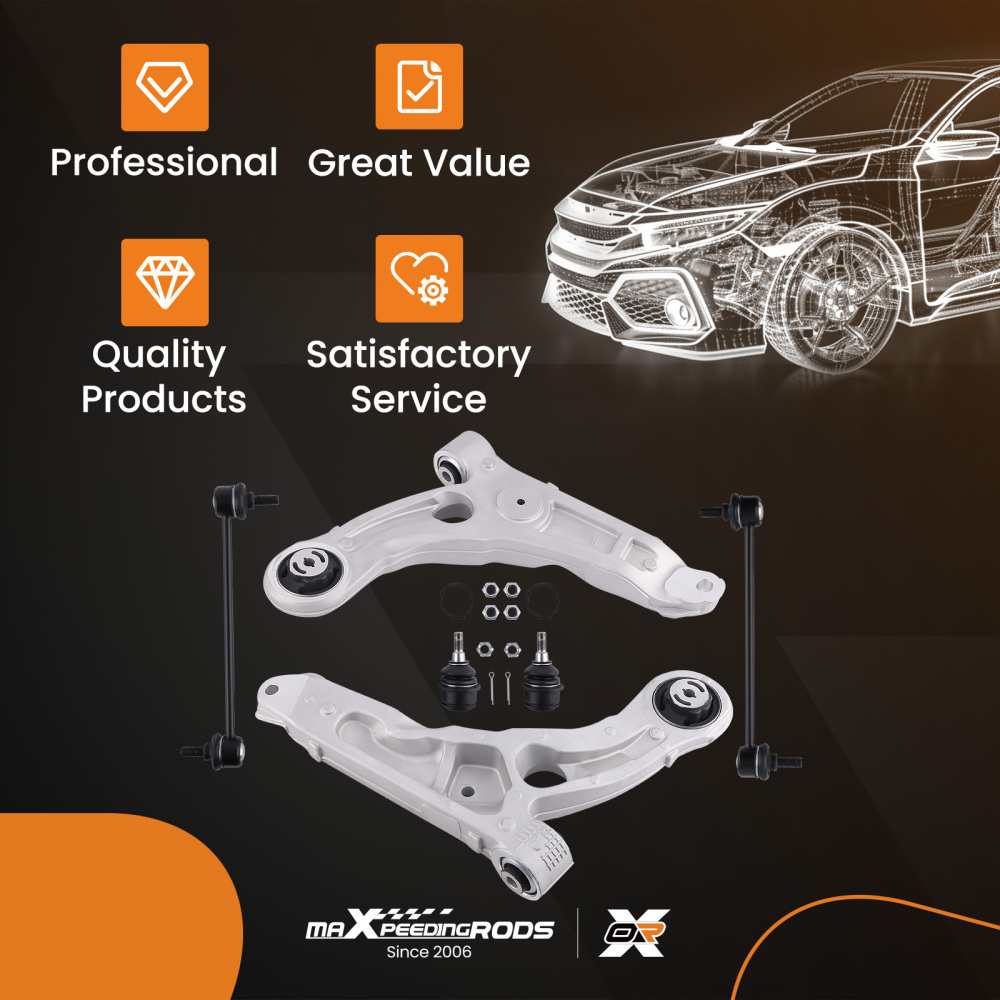 AWD Front Lower Control Arms Ball Joints + Sway Bars for 2014-2018 compatible for Jeep Cherokee