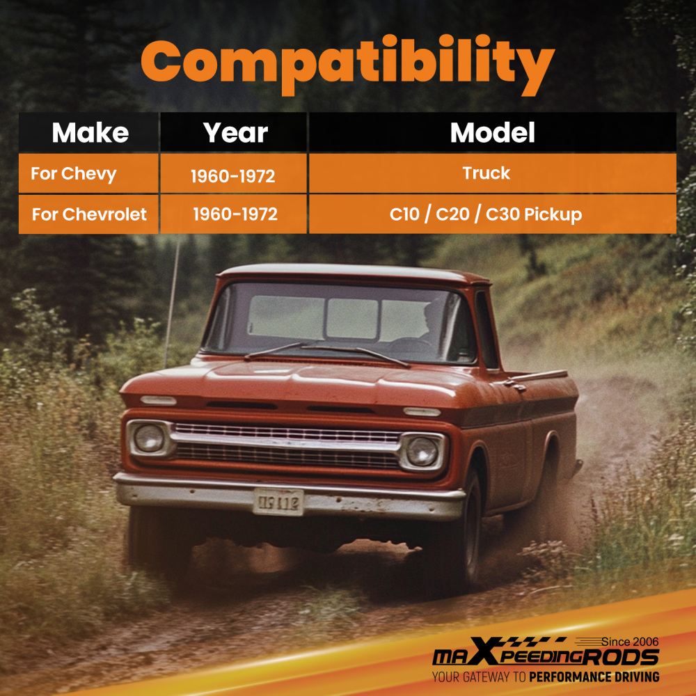 Rear Tubular Trailing Arm For 1960-1972 compatible for Chevrolet Pickup C10 C20 C30 compatible for Chevy Truck