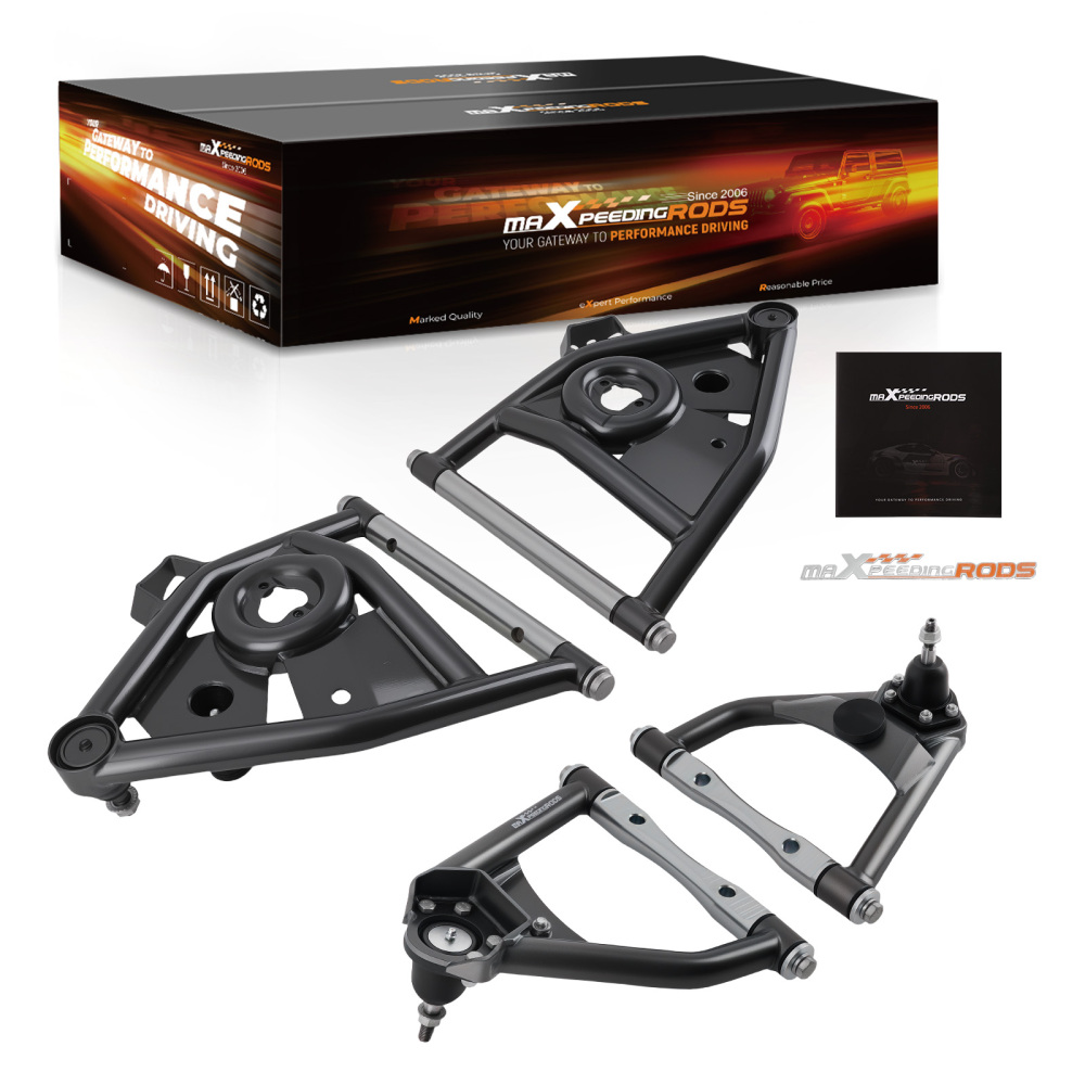 Upper Lower Control Arms Front for 1963-1970 1973-1986 compatible for Chevy C10 Pickup compatible for Suburban