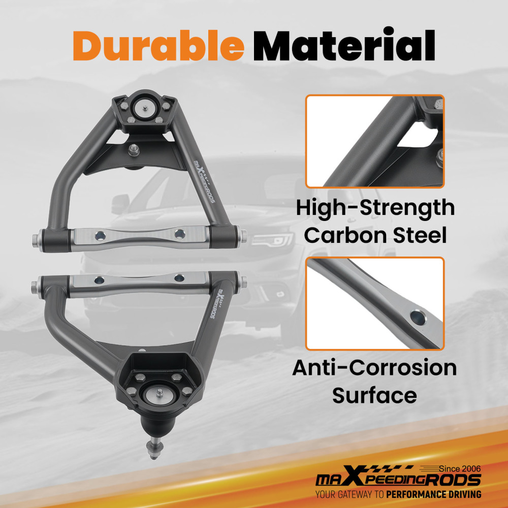 Upper Lower Control Arms Front for 1963-1970 1973-1986 compatible for Chevy C10 Pickup compatible for Suburban