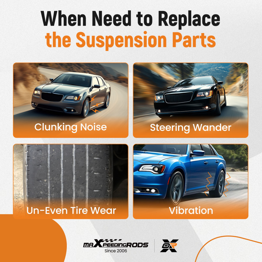 6pc Front Lower Upper Control Arm compatible for Chrysler 300 RWD 2011 2012 2013 2014-2019