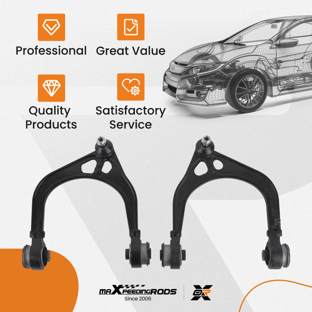 6pc Front Lower Upper Control Arm compatible for Chrysler 300 RWD 2011 2012 2013 2014-2019