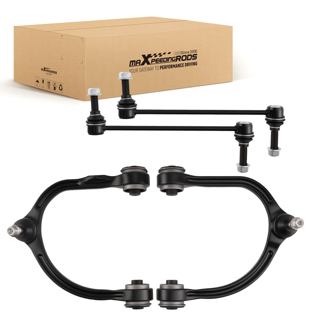 4x Front Upper Control ArmSway Bar Links compatible for Chrysler 300 05-19 Magnum 05-08