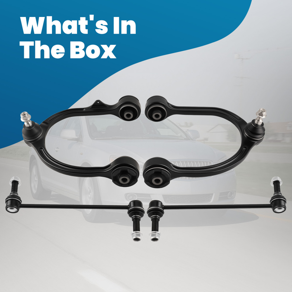 4x Front Upper Control ArmSway Bar Links compatible for Chrysler 300 05-19 Magnum 05-08