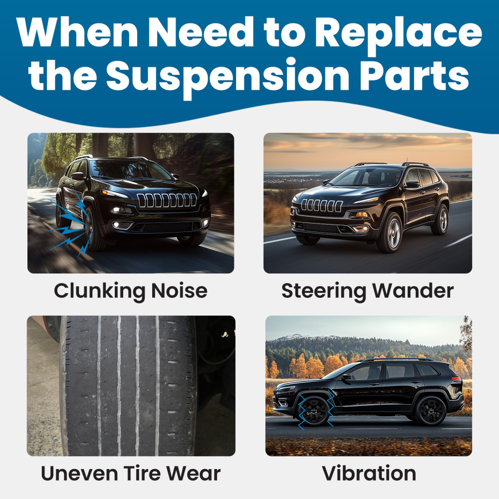 6pcs Front Lower Control Arm w/Ball Joints Sway Bar compatible for Jeep Cherokee 14-18 compatible for FWD