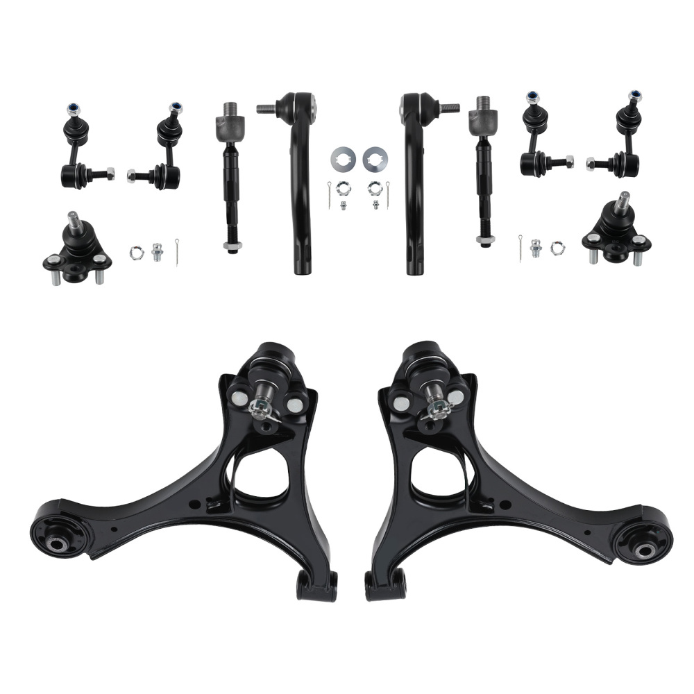 12 Pcs Front and Rear Control Arm and Sway Bar End Link compatible for Honda Civic 06 - 2011 suspension arms