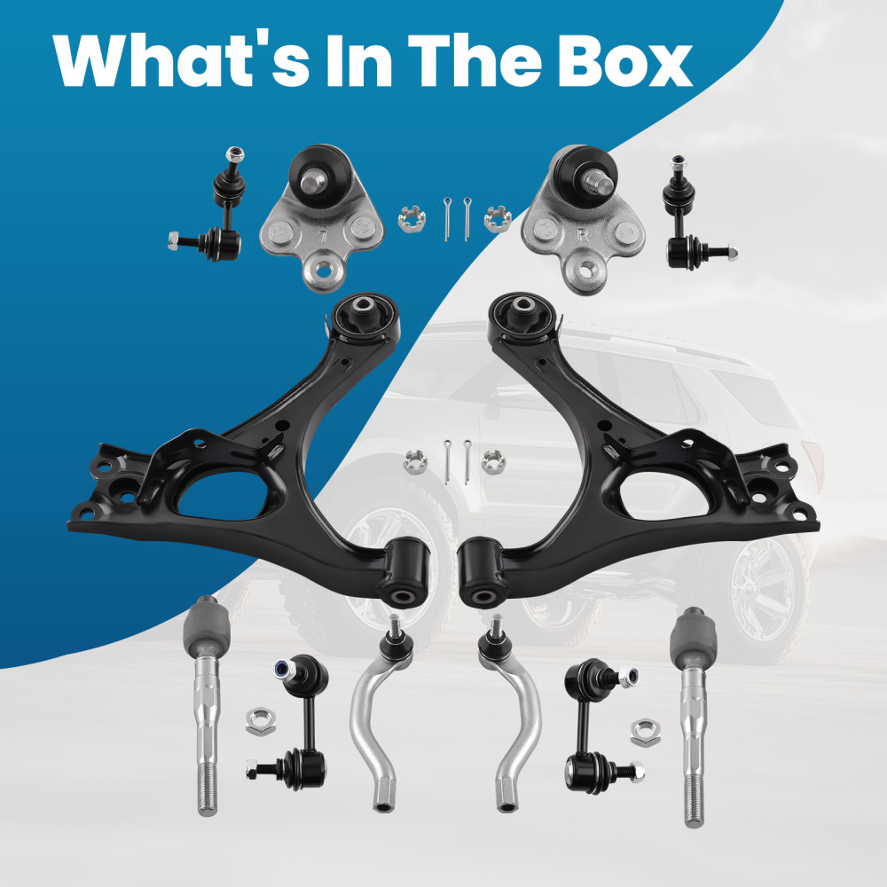 12 Pcs Front and Rear Control Arm and Sway Bar End Link compatible for Honda Civic 06 - 2011 suspension arms