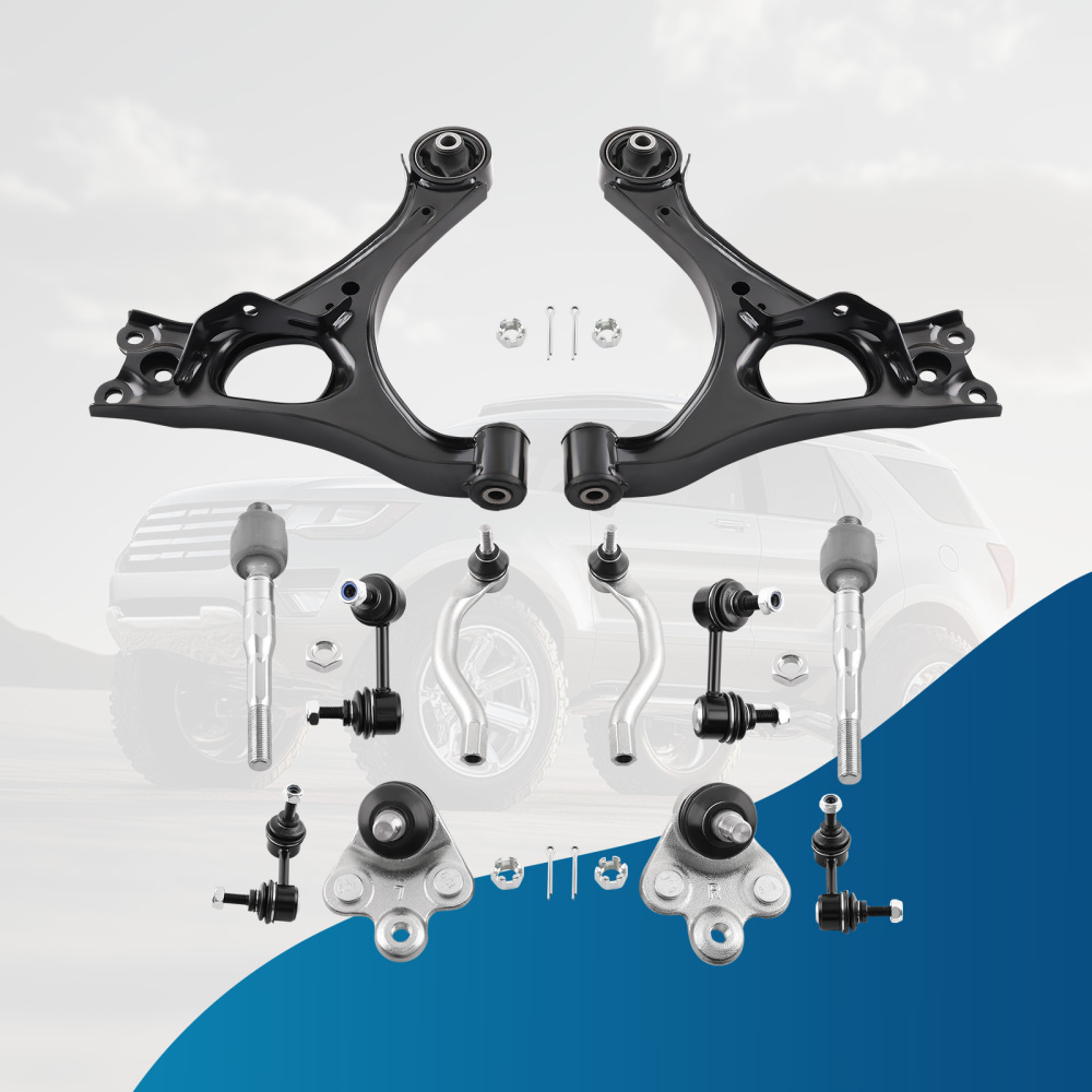 12 Pcs Front and Rear Control Arm and Sway Bar End Link compatible for Honda Civic 06 - 2011 suspension arms