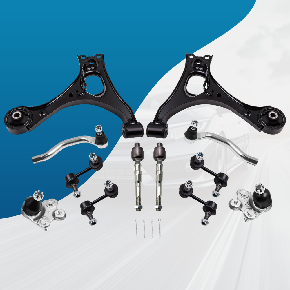 12 Pcs Front and Rear Control Arm and Sway Bar End Link compatible for Honda Civic 06 - 2011 suspension arms