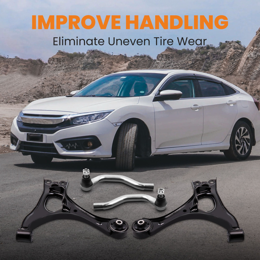 12 Pcs Front and Rear Control Arm and Sway Bar End Link compatible for Honda Civic 06 - 2011 suspension arms